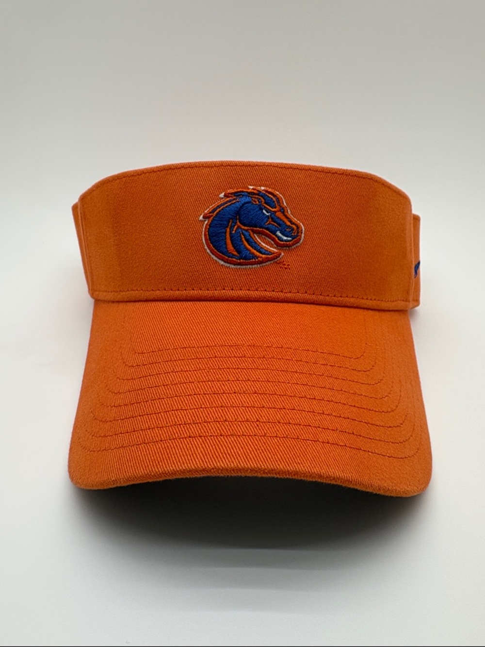 NWOT Nike Boise State Orange Visor with Orange, Blue and White Logo - OSFA
